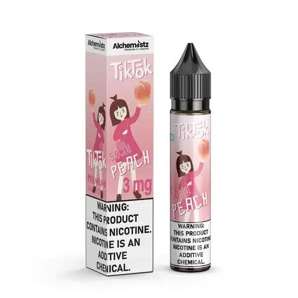 Tiktok ฟรีเบส 30ml รส โซจูพีชผสมโซดา