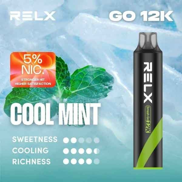 RELX SMASH GO 12000 PUFFS รส คูลมิ้นท์ 5%