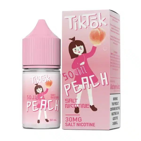 TikTok ซอลนิค 30ml รส โซจูพีช