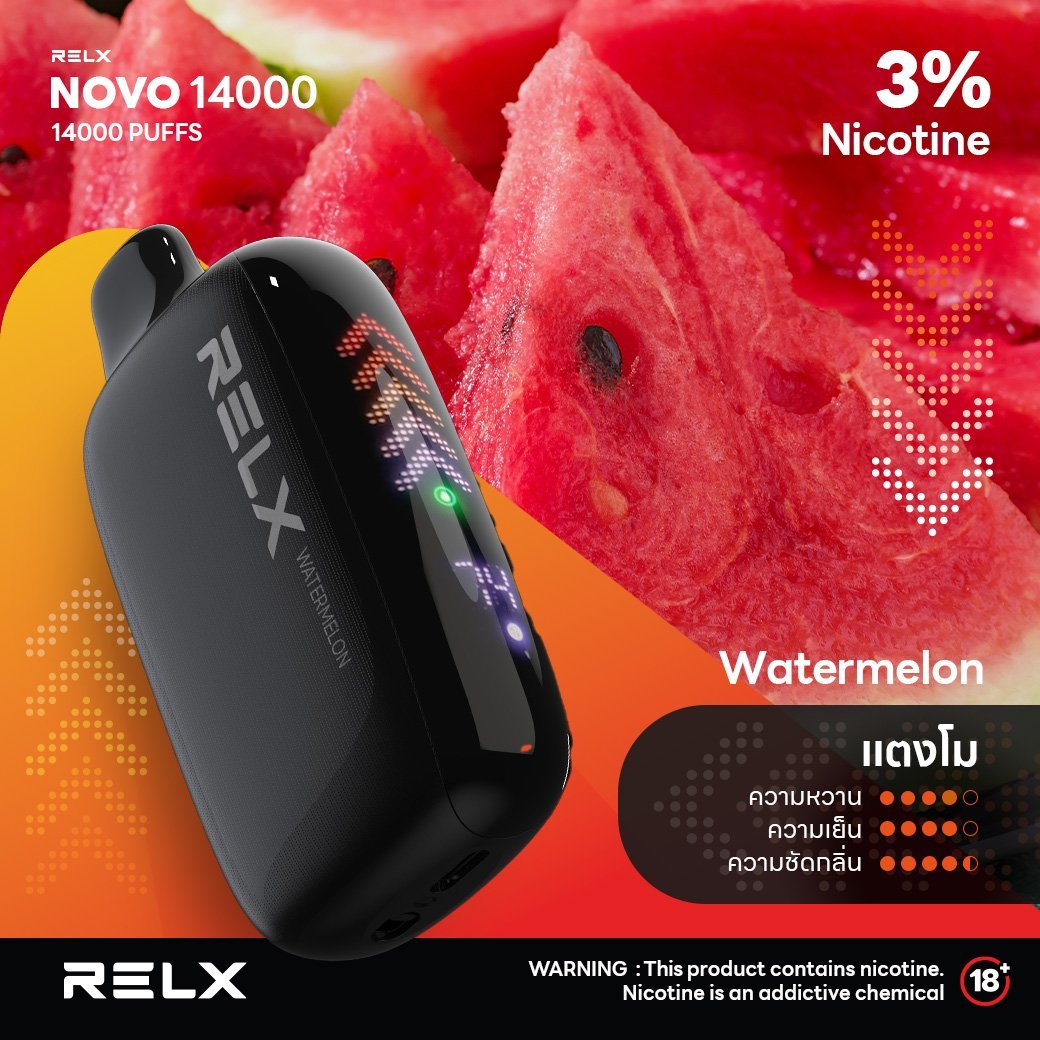 RELX NOVO 14000 PUFFS รส แตงโม