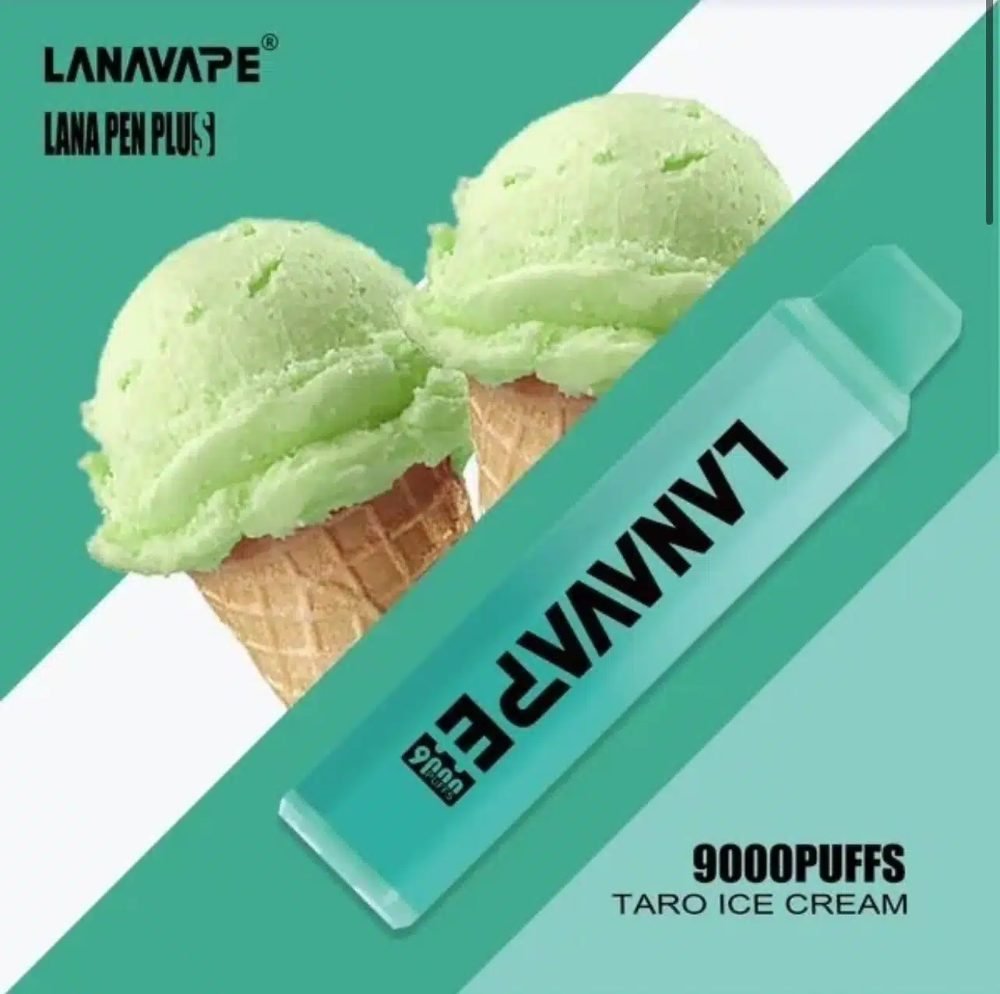 LannaVape 9000 Puffs รส ไอศกรีมเผือก
